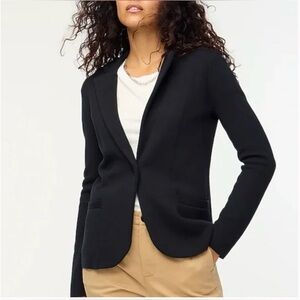 J. Crew Factory-Black Sweater Blazer-100% Cotton-Preppy-Buisness-Office-Size L
